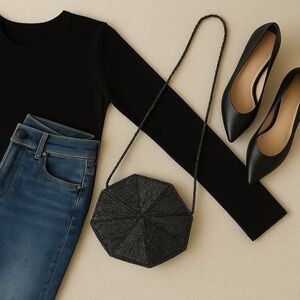 Vintage 1980s Beaded Octagon Clutch – Art Deco Glam